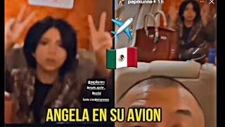 ANGELA AGUILAR EN SU AVION MOMENTOS ANTES DE LLEGAR A MEXICO COMO MUJER DEL AÑO