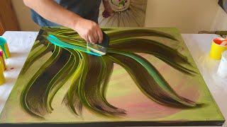 MUST SEE! Calm + Freedom Abstract Acrylic Painting Tutorial - Fluid Art