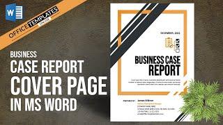 How to Design Cover Page in MS Word for Business Case Report | DIY Tutorial