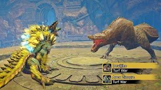 Monster Hunter Apex Turf War! Deviljho vs  Apex Zinogre