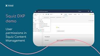 [Demo] User permissions in Squiz Content Management