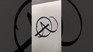 How to write A in freehand Calligraphy #shorts #sureshsuryawanshi #calligraphy #nameart