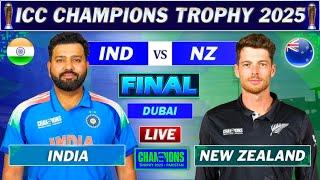 Live:India vs New zealand ICC Champions Trophy Final Live | IND vs NZ | Live Cricket Match Today