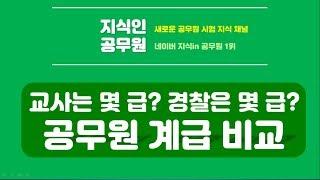 공무원 계급은 뭐지? 선생님은? 경찰은?