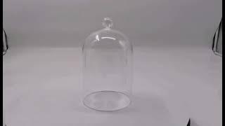 JX31923 Glass Display Dome Cloche for Candle Cover