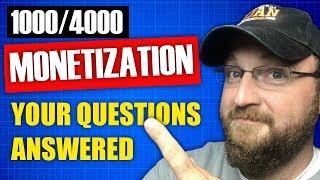 MONETIZATION | Your Questions Answered | Live Stream Q&A