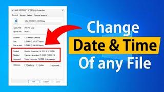 How to Change "Create and Modified" Date of any File