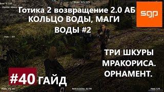 #40 КОЛЬЦО ВОДЫ, МАГИ ВОДЫ, ТРИ ШКУРЫ МРАКОРИСА, ОРНАМЕНТ, ОСКОЛОК.  Готика 2 возвращение 2.0 АБ