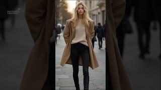 2024 Autumn fall street fashions -- loose fit jacket & black skinny pants #styles #outfits