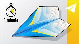 Fold an EASY Glider Paper Airplane in 1 Minute!