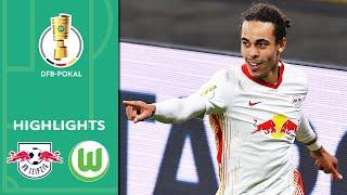 Poulsen & Hwang for the Win | Leipzig vs. Wolfsburg 2-0 | Highlights | DFB-Pokal Quarter Finals