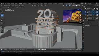 20th century fox logo animation in blender 3.3 #20thcentury #blender #animation