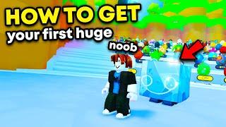 How To GET Your FIRST HUGE PET In Pet Simulator 99 (Roblox)