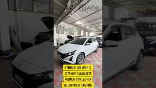 HYUNDAI I20 SPORTZ - Stephney Subwoofer | Premium Sofa Leather & Sound Proof Damping #afto #hyundai