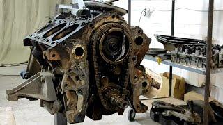 Chrysler Concorde 3.3 V6 engine disassembly. Good old Chrysler.