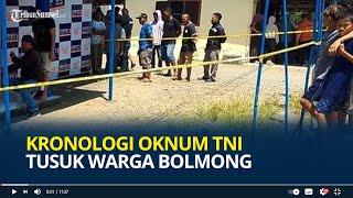 Kronologi Oknum TNI Tusuk Warga Bolmong, Emosi Ditantang Berkelahi Usai Tagih Utang Ratusan Juta