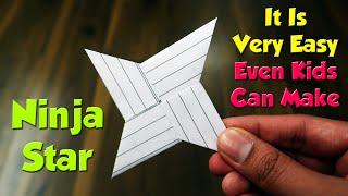 How to make a Paper Ninja Star | (PAPER SHURIKEN) - Ninja Star | Paper ka ninja star kaise banaen