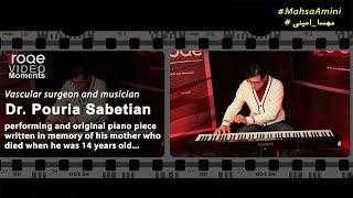 Vascular surgeon and musician Dr. Pouria Sabetian performing an original piano piece