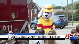 Students Meet Sparky, Learn Fire Safety