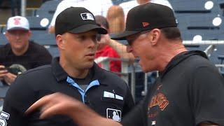 Bob Melvin Gets Ejected for Arguing after Mark Cahna Strikes Out on a Pitch Way Outside the Zone