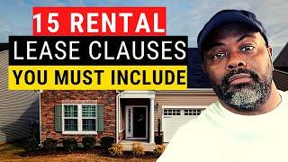 Landlord Tenant Lease Agreement - 15 KEY CLAUSES You Must Include