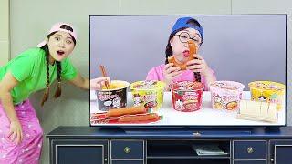 Острая огненная лапша Mukbang DONA