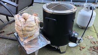 HOW TO FRY A 23lb TURKEY WITHOUT OIL FOR THANKSGIVING OR CHRISTMAS! Charbroil Big Easy