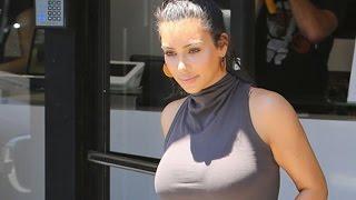 Kim Kardashian Shooting Scenes At Kimble Hair Studio