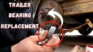 How To Replace Trailer Wheel Bearing (START to FINISH) | How To Set and Repack Wheel Bearings