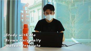 1-Hour Study with Me @ Watson Institute | Brown University (nature sounds ) [No Break]