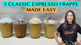 5 EASY CLASSIC COFFEE FRAPPE DRINKS USING ESPRESSO SHOTS: RECIPES FOR 16OZ CUPS