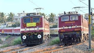 Back to Back RED HOT WAP4 Monsters : Indian Railways SRC