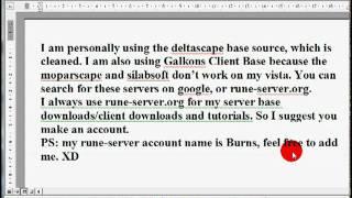 Basic RuneScape Private Server Setup Tutorial