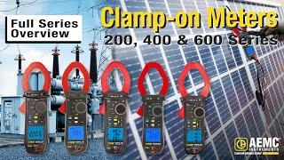 Overview of AEMC® Instruments 200, 400, and 600 series Power Clamp-on Meters