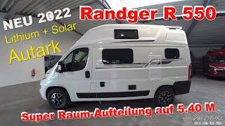 Fiat Ducato Modell 2022 Super Kurzes Wohnmobil RANDGER R 550 Tolles Konzept auf 5,40 M 