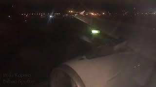 Iberia Airbus A320-214 EC-IEF night take off Bilbao airport