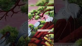 Tranh thêu tùng hạc diên niên - tranh thêu tay Huế