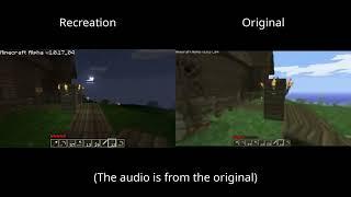 Comparison between the original Herobrine stream and its recreation