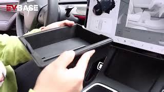 Tesla Model 3 Y Center Console Organizer Tray Box is more useful than you think!#teslaaccessories