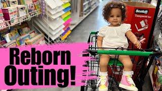 REBORN DOLL OUTING To Dollar Tree  Adelia Babysits Pippa! ROLEPLAY Video #reborn #dolls #shopping