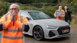 £200,000 PRIZE! He Spotted Us  Before We Could Surprise Him! Audi RS6 + £50k Win