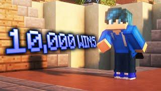 Getting 10,000 Solo Wins & Level 43 (Hypixel Skywars)