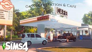 The Sims 4 - Willow Creek Gasoline Estation & Cafe - (NoCC) - Relaxing Speed Build