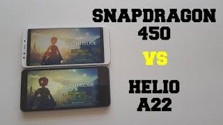 Snapdragon 450 vs Helio A22 Gaming comparison/Xiaomi Redmi 5 vs Redmi 6A GPU/SOC