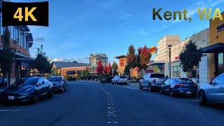 Downtown Kent, WA Driving Tour in Fall 2022.