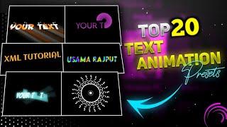 Top 20 Trending Text XML Preset in Alight Motion | No Password XML Preset | Usama Rajput.