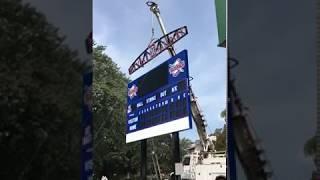 Buysse Ballpark Scoreboard Final Touches