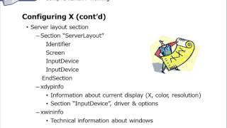 X11 Installation and Configuration