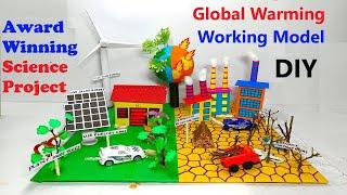 global warming - greenhouse effect working model - save earth | @howtofunda  craftpiller