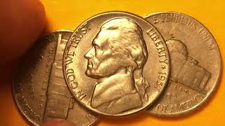 1957 US Nickel Coins - Rare Valuable Worth Money - Mint Mark On Back - United States 5 Cents Coins